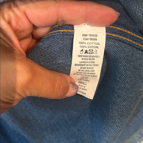 NWT Elan Blue Patchwork Denim Jacket size small - Picture 6 of 13